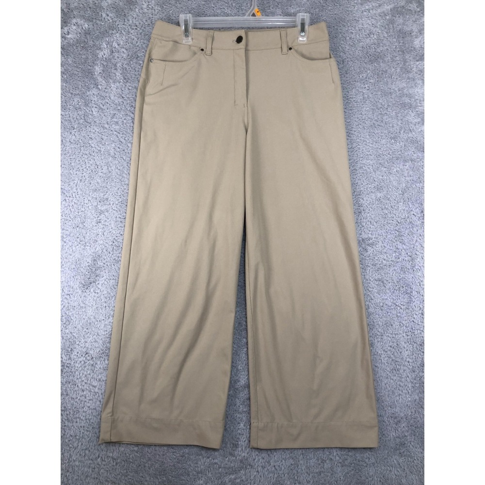 Lululemon Pants Womens 32x26 (Tag 30) Beige City Sleek 5 Pocket Wide Leg Stretch